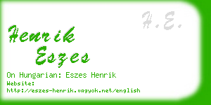 henrik eszes business card